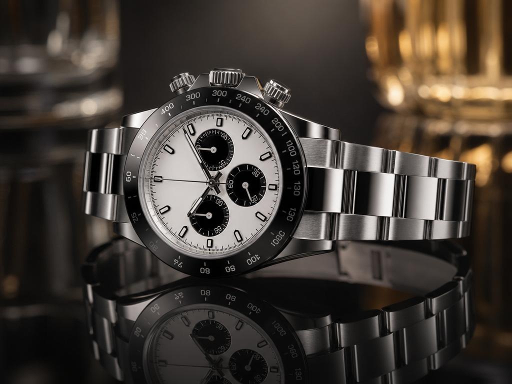 Rolex Daytona luxury watch evaluated for purchase at Gold King in Houston
